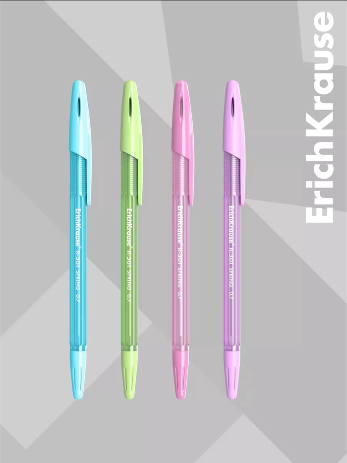 Ручка шариковая Spring Stick, узел 0.7 мм, чернила синие, длина линии письма 1000 метров, МИКС