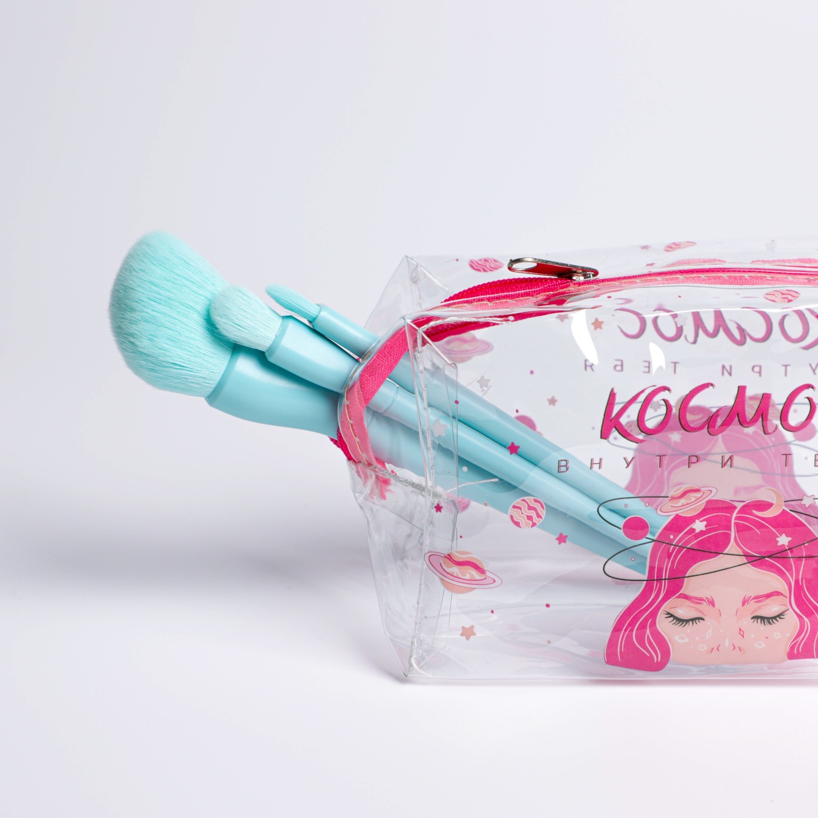 Косметичка-пенал из прозрачного PVC «Космос внутри тебя», 14х8 см - фото 3