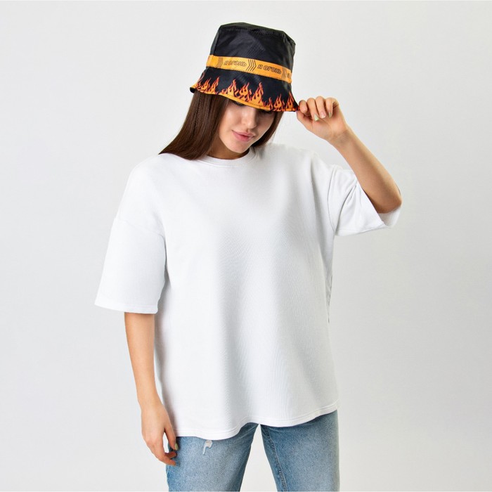 Панама «Я огонь», цвет чёрный, 56-58 рр. - фото 5