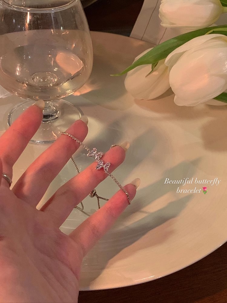 Браслет тонкий "Бабочки"