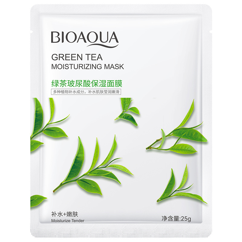 Маска для лица Bioaqua "Зеленый чай" (белая)