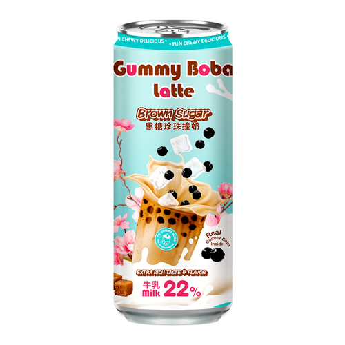 Напиток O's Bubble Gummy Boba Latte Brown Sugar 470мл (12)