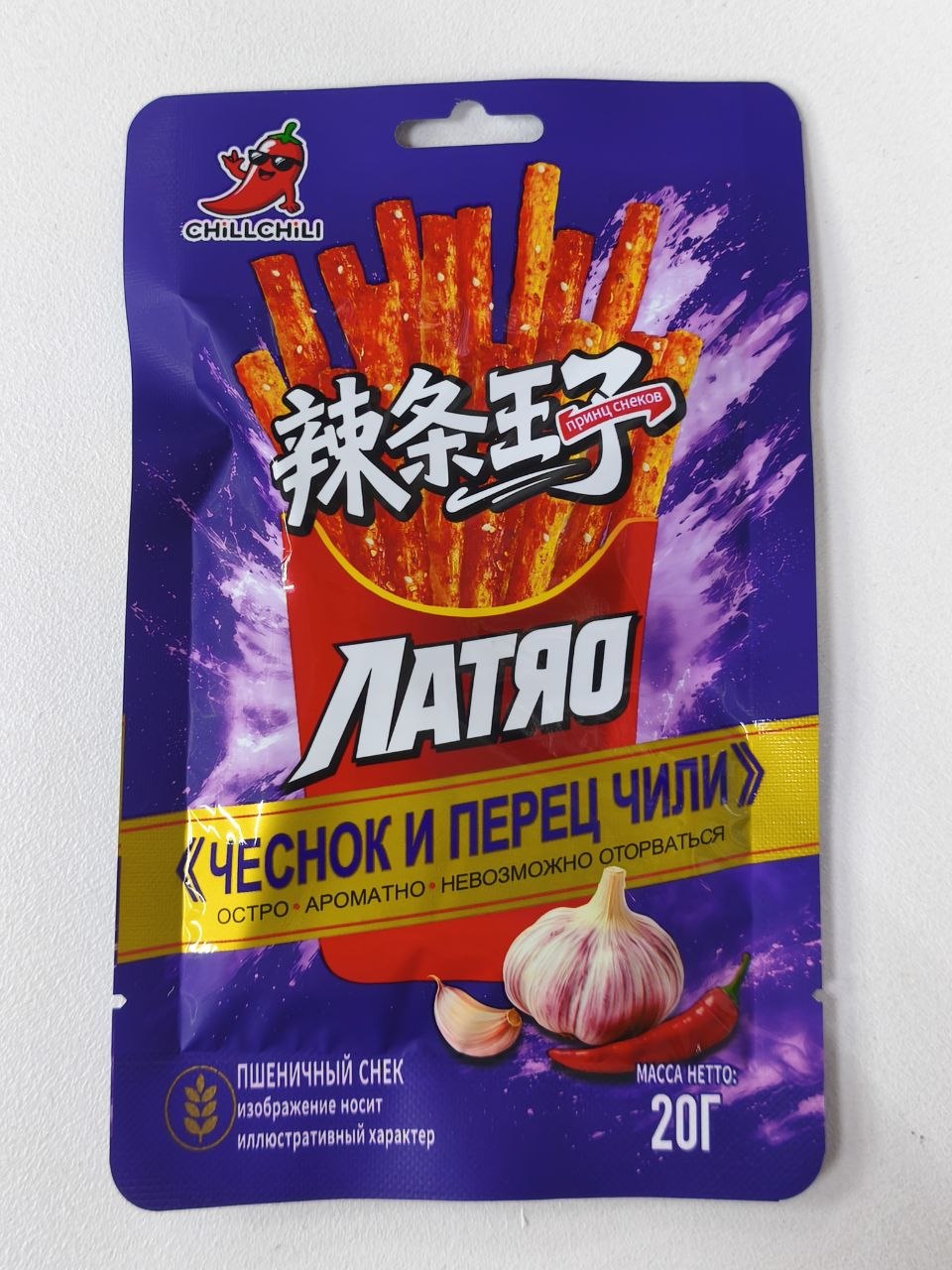 Соевое Мясо Латяо Чеснок и перец чили 18г
