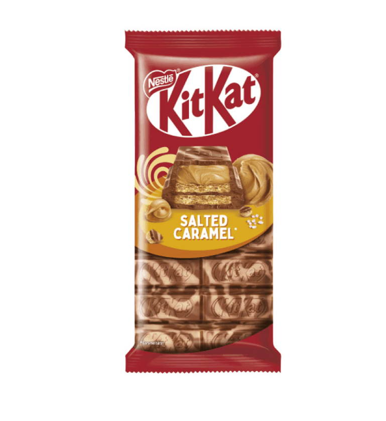 Шоколадная плитка KitKat Salted Caramel, со вкусом солёной карамели, 99 г