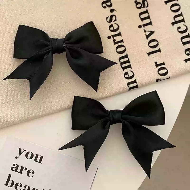 Заколка для волос "Бантик" черный