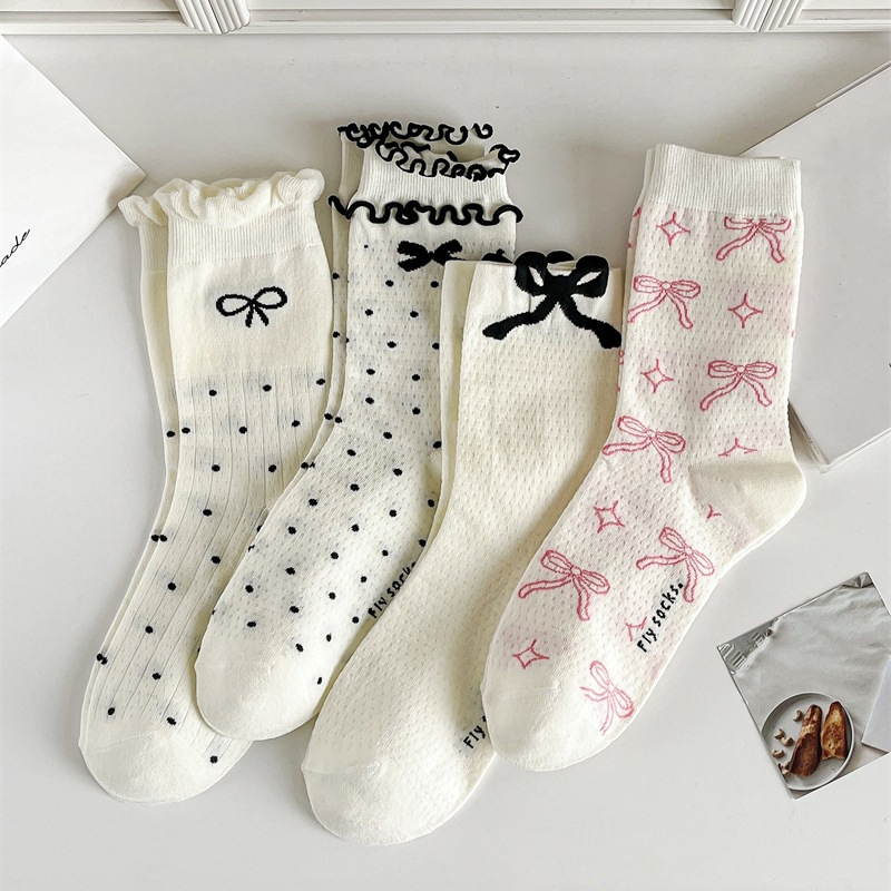 Носочки белые "Бантики" 36-43р