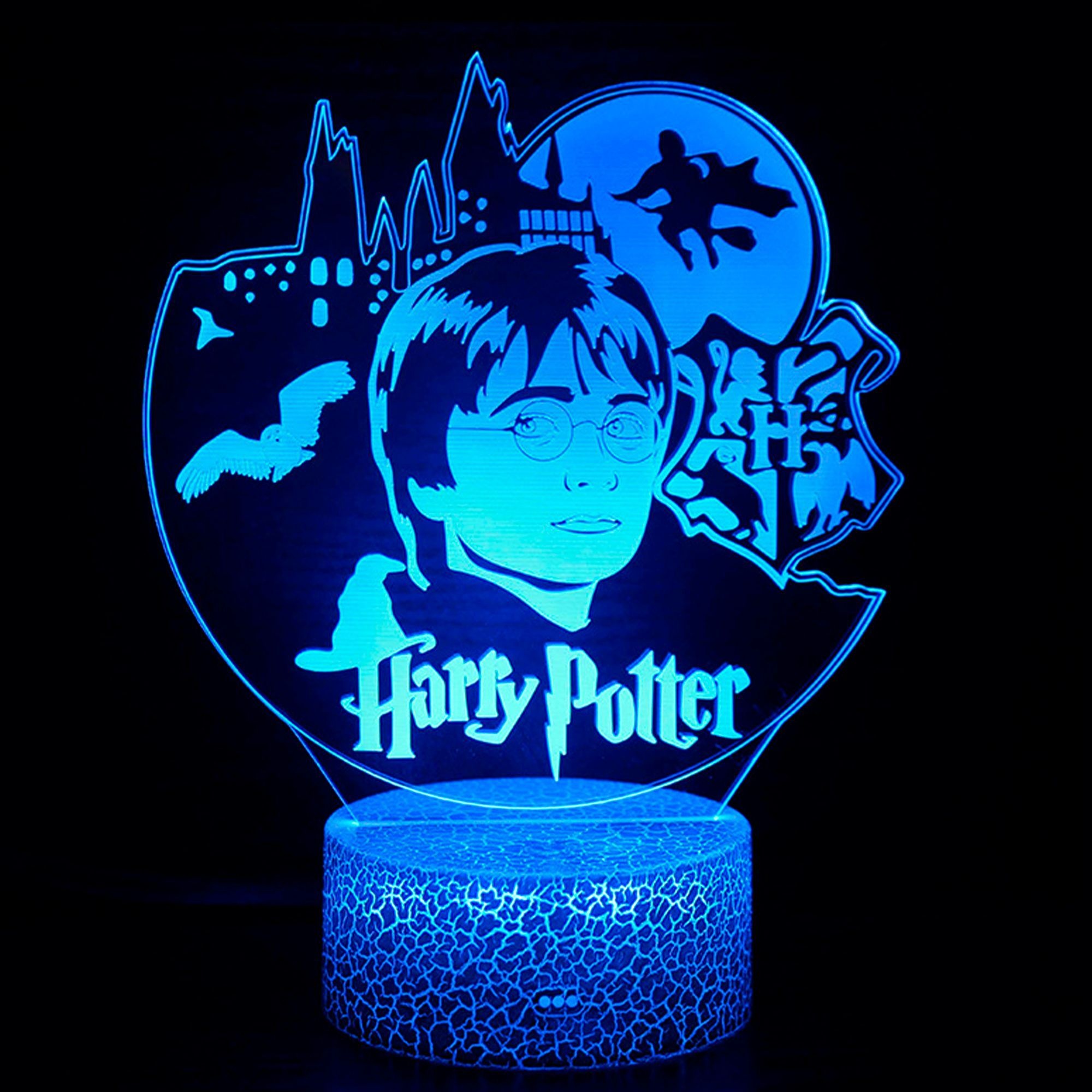 Светильник акриловый "Гарри Поттер" сова на фоне