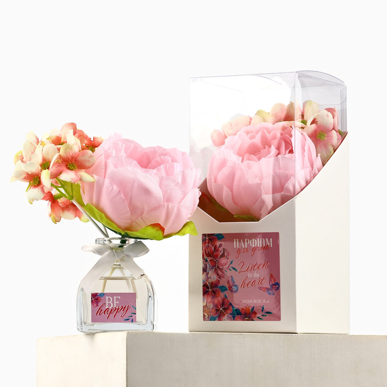 Диффузор ароматический палочки «Аромадиффузор: Be happy», аромат роза, 50 мл.