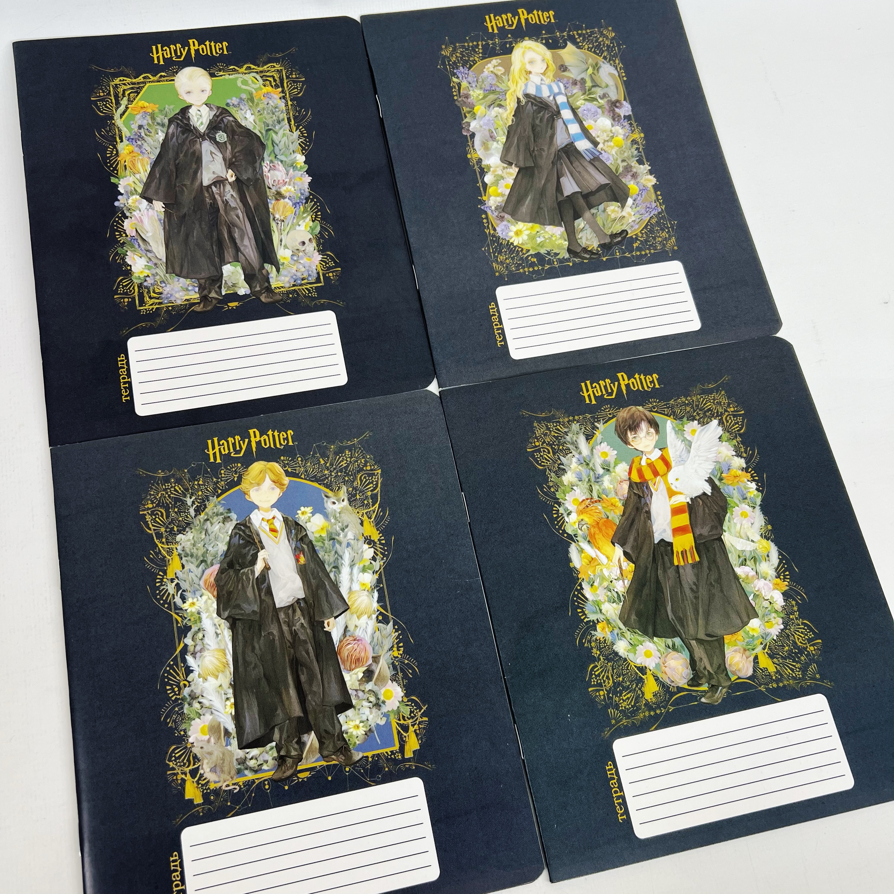 Тетрадь А5 12л клетка на скобе "Гарри Поттер"