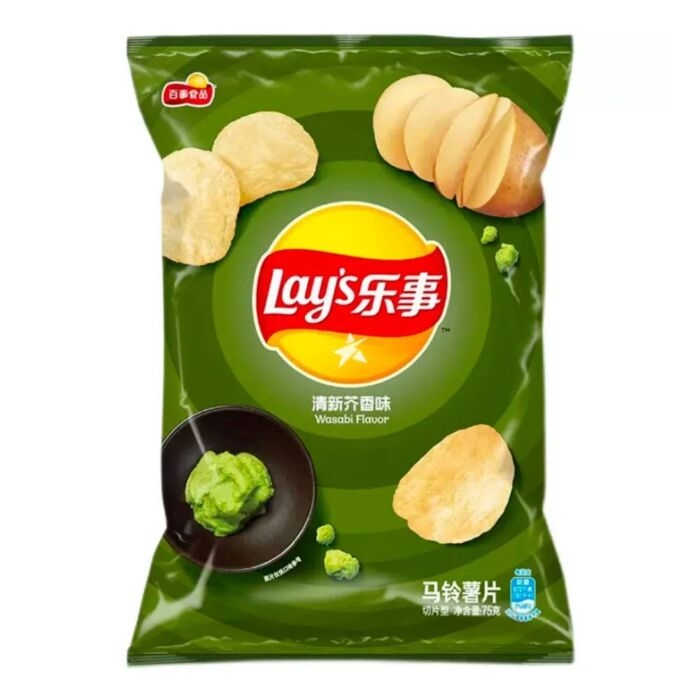 Картофельные чипсы Lay's Wasabi Flavor со вкусом васаби, 70 г