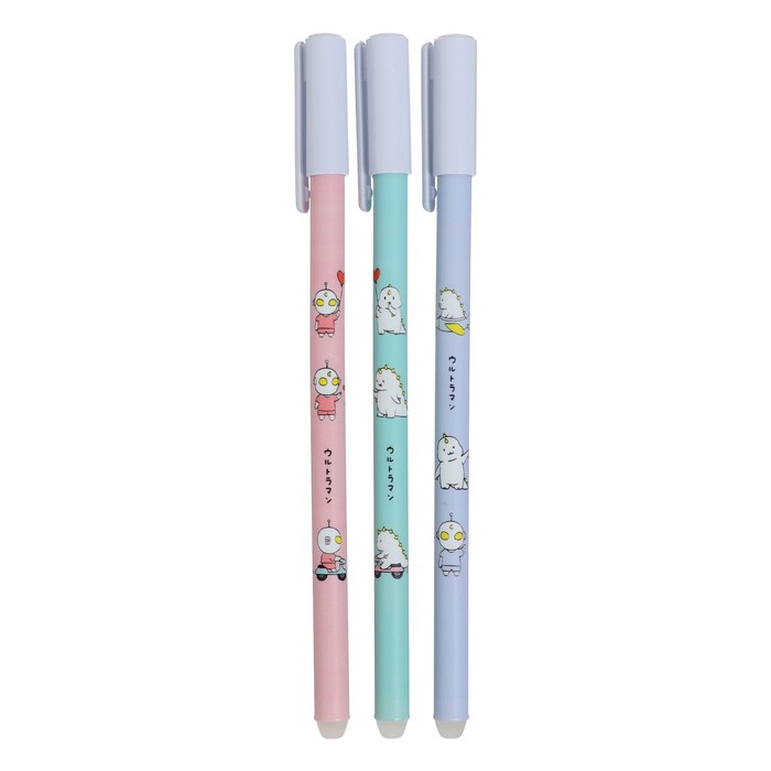 Ручка гелевая "Динозаврик и робот" СТИРАЕМЫЕ ЧЕРНИЛА, стержень синий - фото 2