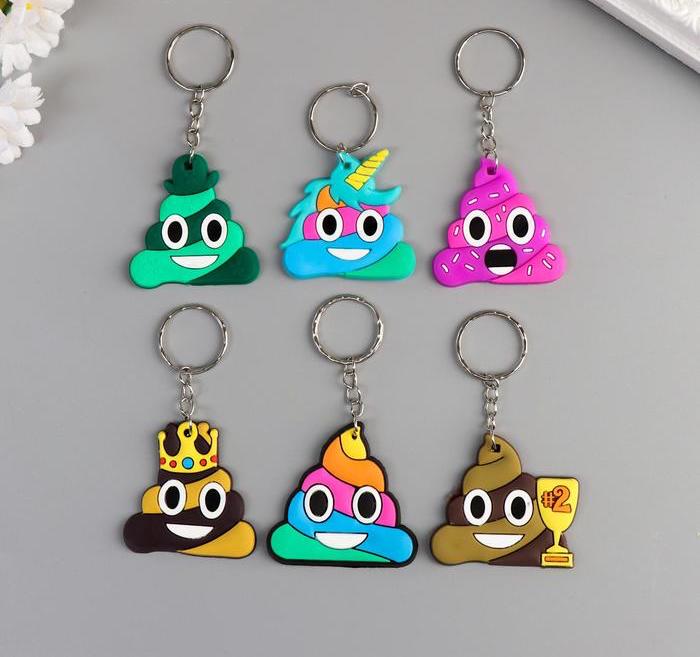 Брелок резина "Какулька" 3,7х4,2 см - фото 3