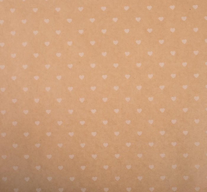 Бумага упаковочная крафтовая «Сердца», 50×70 см - фото 2