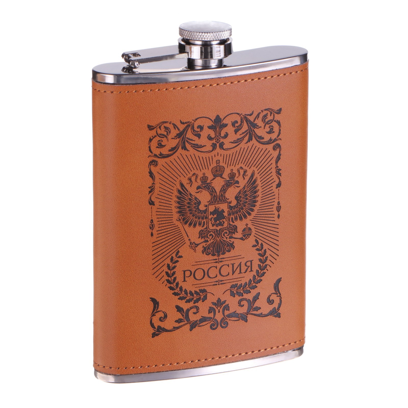 Фляжка «Россия», нержавеющая сталь, 270 мл, 9 oz