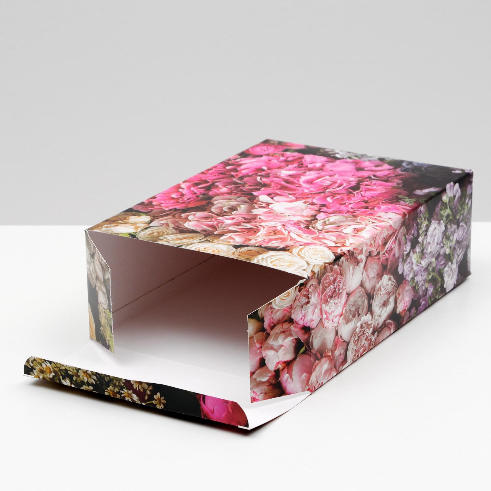 Коробка складная "Букет цветов", 16 х 23 х 7,5 см - фото 2