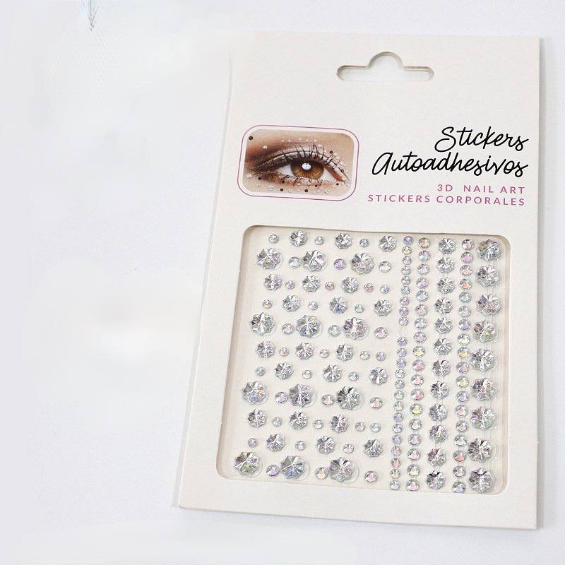 Стразы для лица в уп Белые